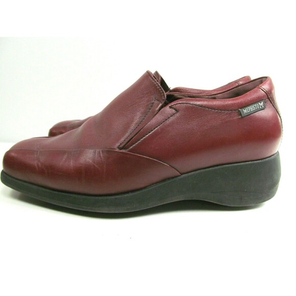 Mephisto Air-Techno Womens Red Leather Comfort Loafers Wedge Heel Size US 8 - Picture 6 of 12